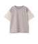 袖異素材ワイドシルエット半袖Tシャツ