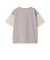 袖異素材ワイドシルエット半袖Tシャツ