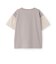 袖異素材ワイドシルエット半袖Tシャツ