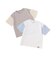袖異素材ワイドシルエット半袖Tシャツ