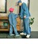 【アジャスター付き】【親子リンク】【DAD】デニムペインターパンツ