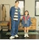 【アジャスター付き】【親子リンク】【DAD】デニムペインターパンツ
