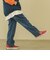 【アジャスター付き】ストレッチデニムストレートパンツ