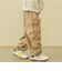 ドロスト付きストレッチツイルカーゴパンツ