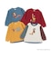【おさるのジョージ】接結アップリケ長袖Tシャツ