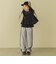 【前後2WAYキャミ】ワッフルキャミセット長袖Tシャツ