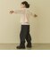 【前後2WAYキャミ】ワッフルキャミセット長袖Tシャツ