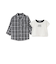 【インナーセット】長袖チェックシャツ