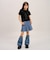 【吸水速乾】【サラサラプラス】テレコレースアップ半袖Tシャツ