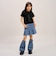 【吸水速乾】【サラサラプラス】テレコレースアップ半袖Tシャツ