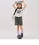 ラインストーンデニムショートパンツ