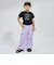 ラインストーンロゴドロスト半袖Tシャツ