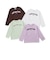 【防汚加工】アップリケグラフィック長袖Tシャツ