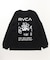 RVCA(ルーカ) 長袖Tシャツ/スクエアロゴTシャツ/オーバーサイズ/クルーネック/BD042-065/ユニセックス/メンズ/ムラサキスポーツ
