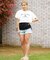 【ムラサキスポーツ限定】Beach Queen(ビーチクイーン)水着 4点セット デニム ラッシュガードTシャツ 体型カバー 393570/レディース ムラサキスポーツ