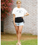 【ムラサキスポーツ限定】Beach Queen(ビーチクイーン)水着 4点セット デニム ラッシュガードTシャツ 体型カバー 393570/レディース ムラサキスポーツ