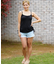 【ムラサキスポーツ限定】Beach Queen(ビーチクイーン)水着 4点セット デニム ラッシュガードTシャツ 体型カバー 393570/レディース ムラサキスポーツ
