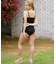 【ムラサキスポーツ限定】Beach Queen(ビーチクイーン)水着 4点セット デニム ラッシュガードTシャツ 体型カバー 393570/レディース ムラサキスポーツ