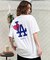 【ムラサキスポーツ限定】NEW ERA(ニューエラ)半袖Tシャツ/バックプリント/MLB/ロサンゼルス・ドジャース/LA ロゴ/14334742/レディース/ムラサキスポーツ LL
