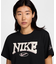 NIKE(ナイキ)半袖Tシャツ/スウッシュ ロゴ プリント クロップド丈 ショート丈 /FZ2856-010/レディース/ムラサキスポーツ