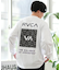 RVCA(ルーカ)長袖Tシャツ/ロンT/バックプリント チェッカー柄 ルーズシルエット/BE042-060/BE042060/ユニセックス/メンズ/ムラサキスポーツ