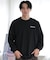 RVCA(ルーカ)長袖Tシャツ/ロンT/バックプリント チェッカー柄 ルーズシルエット/BE042-060/BE042060/ユニセックス/メンズ/ムラサキスポーツ