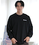 RVCA(ルーカ)長袖Tシャツ/ロンT/バックプリント チェッカー柄 ルーズシルエット/BE042-060/BE042060/ユニセックス/メンズ/ムラサキスポーツ