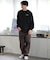 RVCA(ルーカ)長袖Tシャツ/ロンT/バックプリント チェッカー柄 ルーズシルエット/BE042-060/BE042060/ユニセックス/メンズ/ムラサキスポーツ