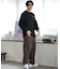 RVCA(ルーカ)長袖Tシャツ/ロンT/バックプリント チェッカー柄 ルーズシルエット/BE042-060/BE042060/ユニセックス/メンズ/ムラサキスポーツ