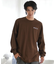 RVCA(ルーカ)長袖Tシャツ/ロンT/バックプリント チェッカー柄 ルーズシルエット/BE042-060/BE042060/ユニセックス/メンズ/ムラサキスポーツ