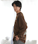 RVCA(ルーカ)長袖Tシャツ/ロンT/バックプリント チェッカー柄 ルーズシルエット/BE042-060/BE042060/ユニセックス/メンズ/ムラサキスポーツ