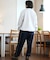 【限定】DEAR LAUREL(ディアローレル)裏起毛トレーナー クルーネック スウェット ワンポイント ブラックレター D24F1101 ユニセックス メンズ ムラサキスポーツ限定