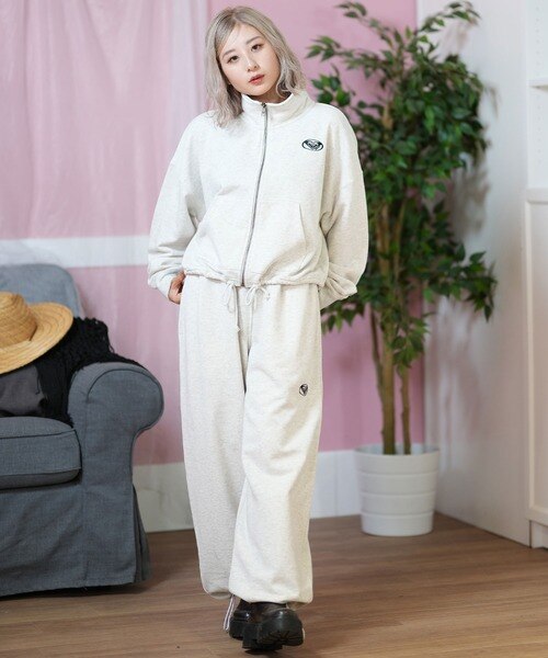 ROXY(ロキシー)ジップパーカー/セットアップ対応/オーバーサイズ