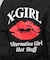 X-GIRL(エックスガール)長袖Tシャツ ロンT ビッグシルエット バックプリント/105251011030/レディース/ムラサキスポーツ