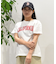 RIKKA FEMME(リッカファム)半袖Tシャツ フロントプリントTシャツ リラックスシルエット/RF25SS07/レディース/ムラサキスポーツ