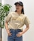 RIKKA FEMME(リッカファム)半袖Tシャツ フロントプリントTシャツ リラックスシルエット/RF25SS07/レディース/ムラサキスポーツ