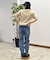 RIKKA FEMME(リッカファム)半袖Tシャツ フロントプリントTシャツ リラックスシルエット/RF25SS07/レディース/ムラサキスポーツ