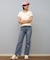 RIKKA FEMME(リッカファム)半袖Tシャツ ピグメントヘンリーネック/RF25SS12/レディース/ムラサキスポーツ