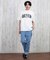 【ムラサキスポーツ限定】FORGET NEVER(フォーゲットネバー)半袖Tシャツ バックプリント 252OO1ST557FN/ユニセックス メンズ  ムラサキスポーツ