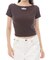 RVCA(ルーカ)半袖Tシャツ スリムフィット クロップド丈 2WAY リブ素材 BF043-210 BF043210/レディース ムラサキスポーツ
