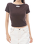 RVCA(ルーカ)半袖Tシャツ スリムフィット クロップド丈 2WAY リブ素材 BF043-210 BF043210/レディース ムラサキスポーツ
