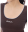 RVCA(ルーカ)半袖Tシャツ スリムフィット クロップド丈 2WAY リブ素材 BF043-210 BF043210/レディース ムラサキスポーツ