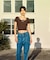 RVCA(ルーカ)半袖Tシャツ スリムフィット クロップド丈 2WAY リブ素材 BF043-210 BF043210/レディース ムラサキスポーツ