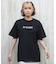 X-girl(エックスガール)半袖Tシャツ バックプリント 豹柄 レオパード LEOPARD OVAL LOGO S S TEE  105251011029/レディース ムラサキスポーツ