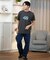 BILLABONG(ビラボン)半袖Tシャツ フロントプリント ZACK BALANG コラボ SWELL BF011-223 BF011223/ユニセックス メンズ ムラサキスポーツ