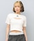 DC(ディーシー)半袖 Tシャツ レイヤード リブ素材 クロップド丈 ショート丈 ロゴ セットアップ対応 LST252307/レディース ムラサキスポーツ