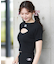 DC(ディーシー)半袖 Tシャツ レイヤード リブ素材 クロップド丈 ショート丈 ロゴ セットアップ対応 LST252307/レディース ムラサキスポーツ