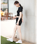 DC(ディーシー)ショートパンツ リブ素材 スウェット ロゴ セットアップ対応 LWS252301/レディース ムラサキスポーツ