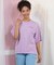 ROXY(ロキシー)半袖Tシャツ ハイビスカスTシャツ ゆったりシルエット RST252046/レディース ムラサキスポーツ