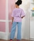 ROXY(ロキシー)半袖Tシャツ ハイビスカスTシャツ ゆったりシルエット RST252046/レディース ムラサキスポーツ